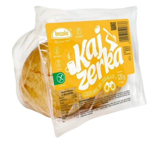 Булочки білі без глютену Кайзерки INCOLA 120 г