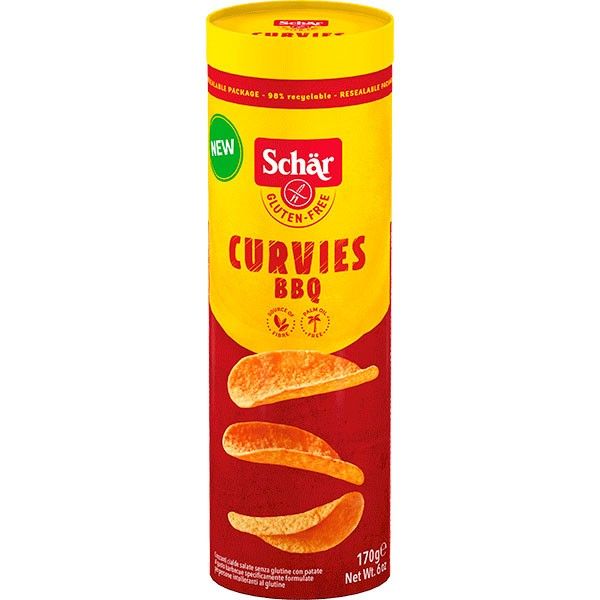 Чипсы картофельные со вкусом бекона без глютена Schar Curvies BBQ 170 г