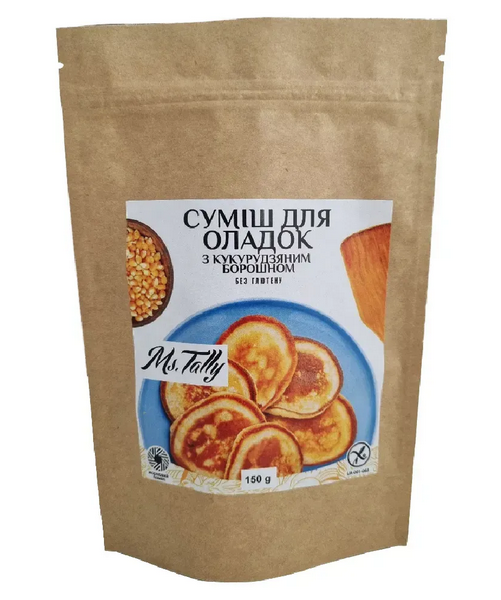 Cмесь без глютена для оладей с кукурузной мукой  Ms. Tally 150 г