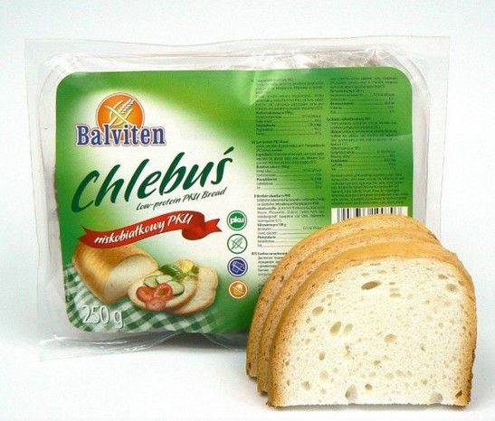 Хлеб без глютена белый низкобелковый "Хлебус" PKU Balviten 250 г