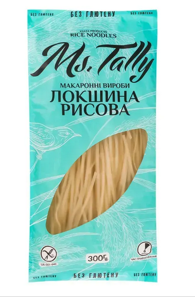 Макароны без глютена лапша рисовая Ms. Tally 300 г