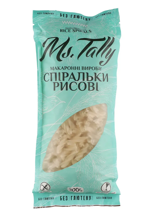 Макароны без глютена спиральки рисовые Ms. Tally  300 г