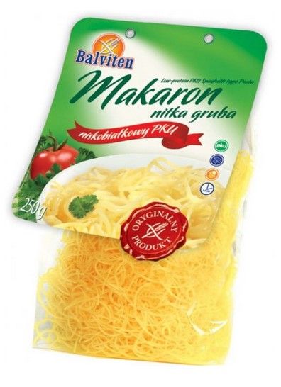 Макароны без глютена  паста типа спагетти низкобелковые PKU Balviten 250 г