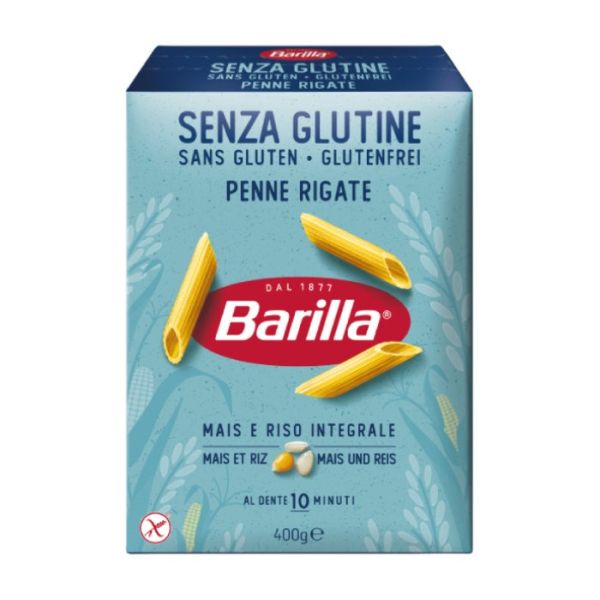 BARILLA Макароны без глютена Penne rigate, 400г, 14шт/ящ