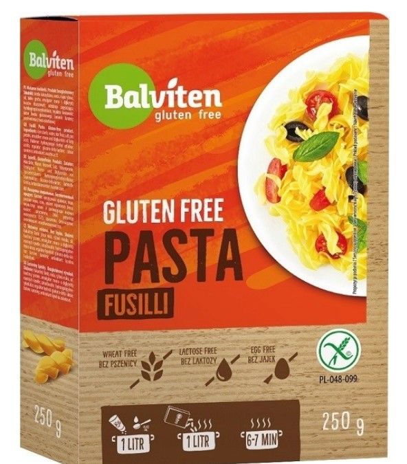 Макароны без глютена спиральки Fusilli Balviten 250 г