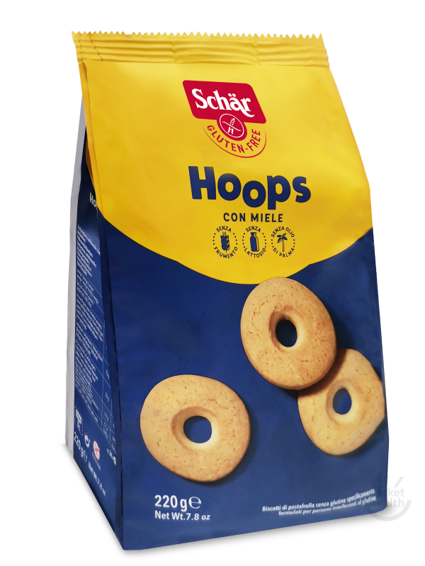 Печенье без глютена бублики медовые “Hoops” Dr. Schar 220 г