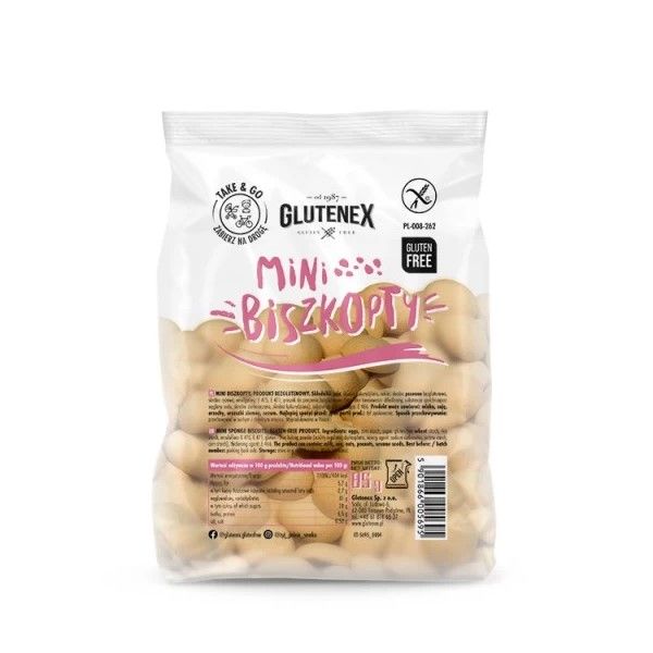 Печенье без глютена бисквитное mini Glutenex 85 г