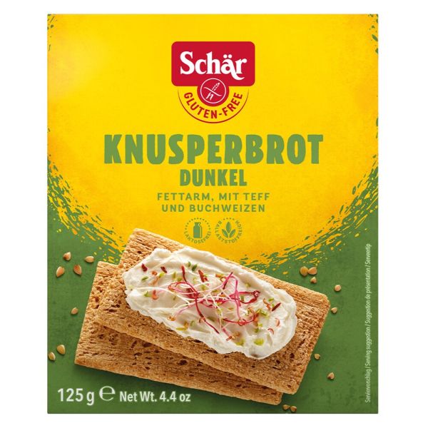 Хлебцы без глютена темные "Knusperbrot dunkel" Dr. Schar 125 г