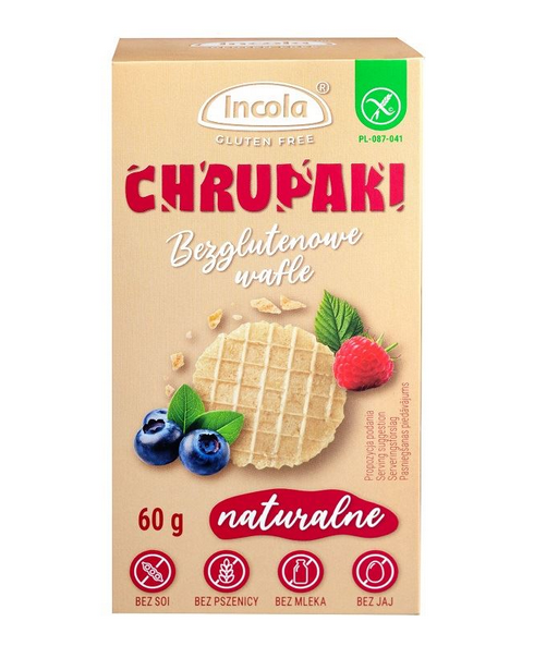 Вафлі без глютену натуральні INCOLA 60 г